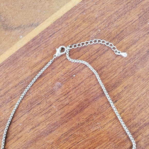 Vintage Adjustable Two-Tone Silver/Gold Heart Necklace - Picture 5 of 8